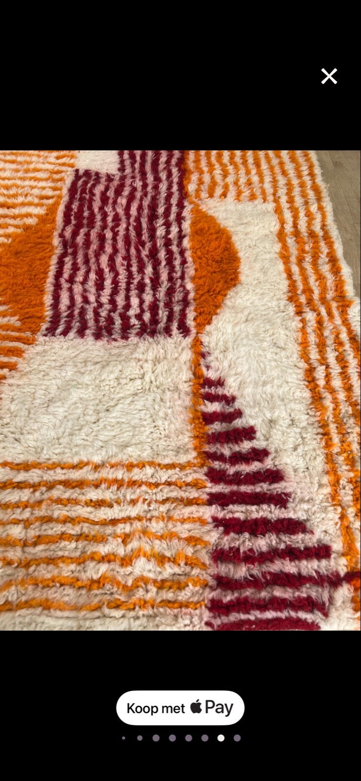 Handgemaakt Marokkaans kleed (loper) 61x214 cm, Huis en Inrichting, Stoffering | Tapijten en Kleden, Ophalen, Gebruikt, 200 cm of meer