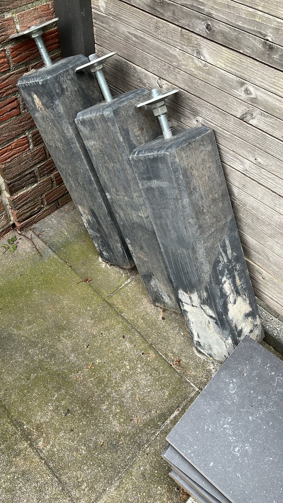 3 stuks ELEPHANT Betonpoer antraciet 15x15x60 cm, Ophalen, Nieuw