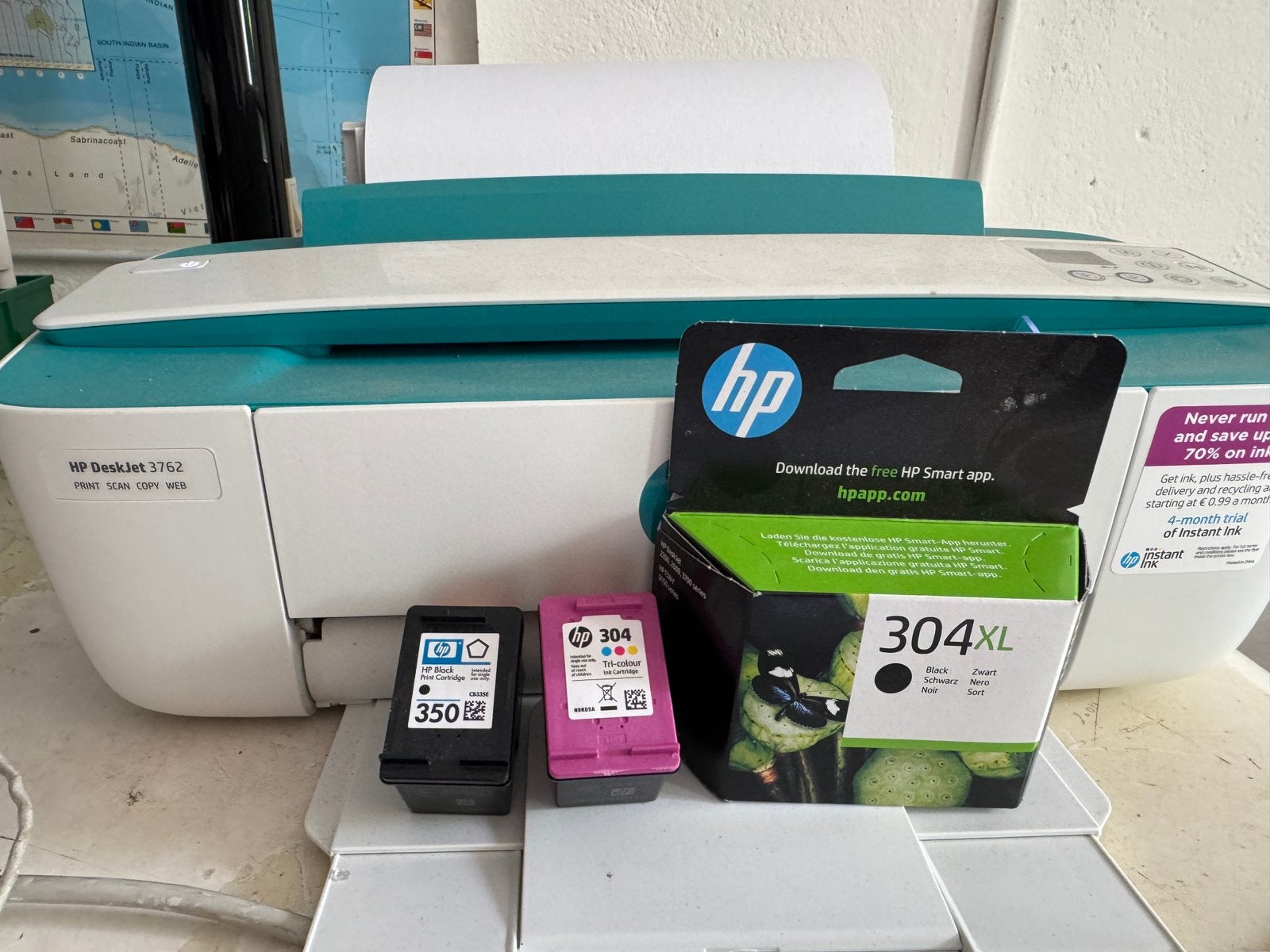 HP Deskjet plus 3 volle cartridges, Ophalen, Kleur printen, Gebruikt, All-in-one