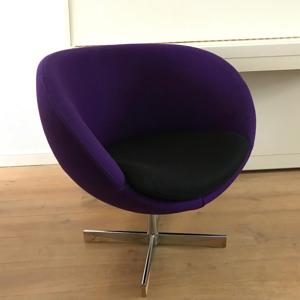 2 Stokke Varier Planet design stoelen fauteuil paars zwart, Huis en Inrichting, Fauteuils, 75 tot 100 cm, Ophalen of Verzenden