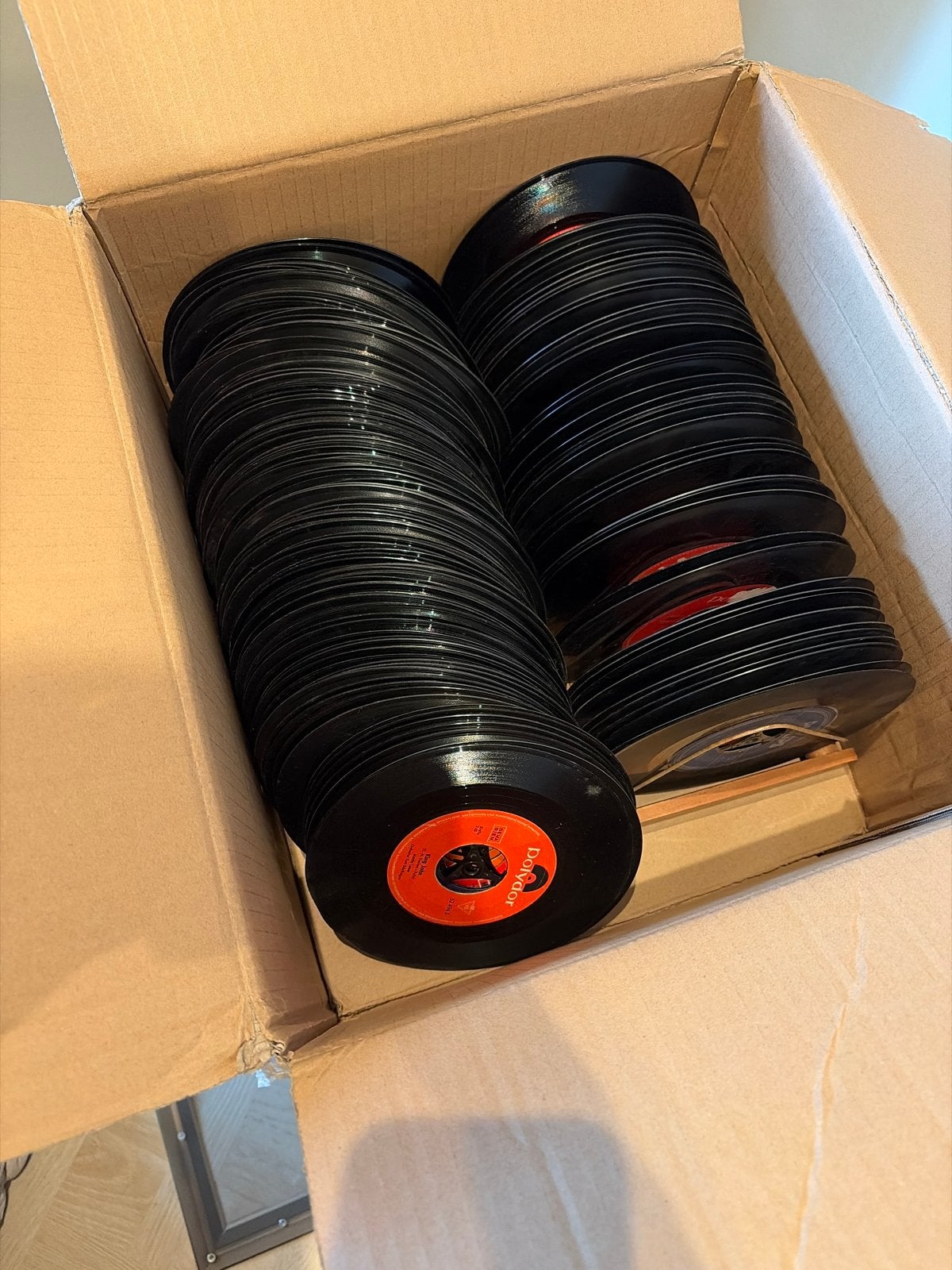 Doosje Duitse schlagers op vinyl (7 inch), Ophalen, Gebruikt, 7 inch, Schlager