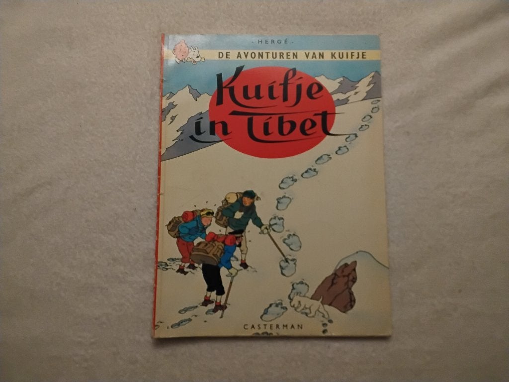 1960 kuifje tintin kuifje in tibet, Eén stripboek, Ophalen of Verzenden, Gelezen