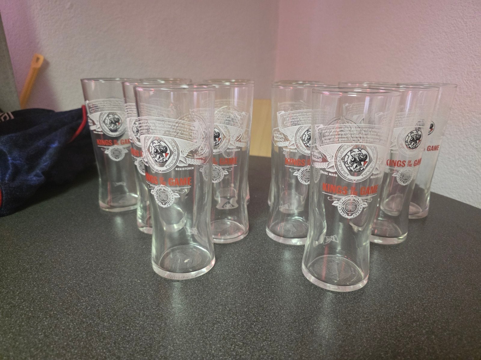 Ajax Bud Bierglazen Kings of the Game, Overige typen, Nieuw, Ophalen of Verzenden, Ajax