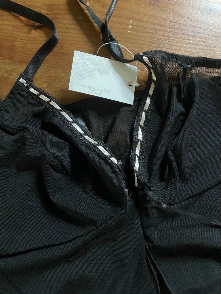Lingeriesetje, zwart met lintje., Bonaparte, Ophalen of Verzenden, Zwart, Setje