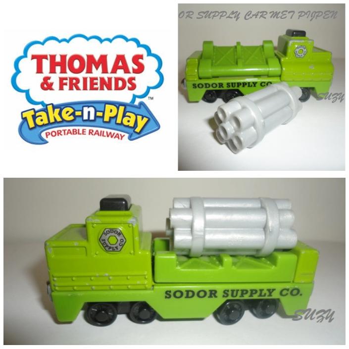 Thomas de Trein Take n Play, Sodor Supply Car met Pijpen, Kinderen en Baby's, Speelgoed | Thomas de Trein, Ophalen of Verzenden
