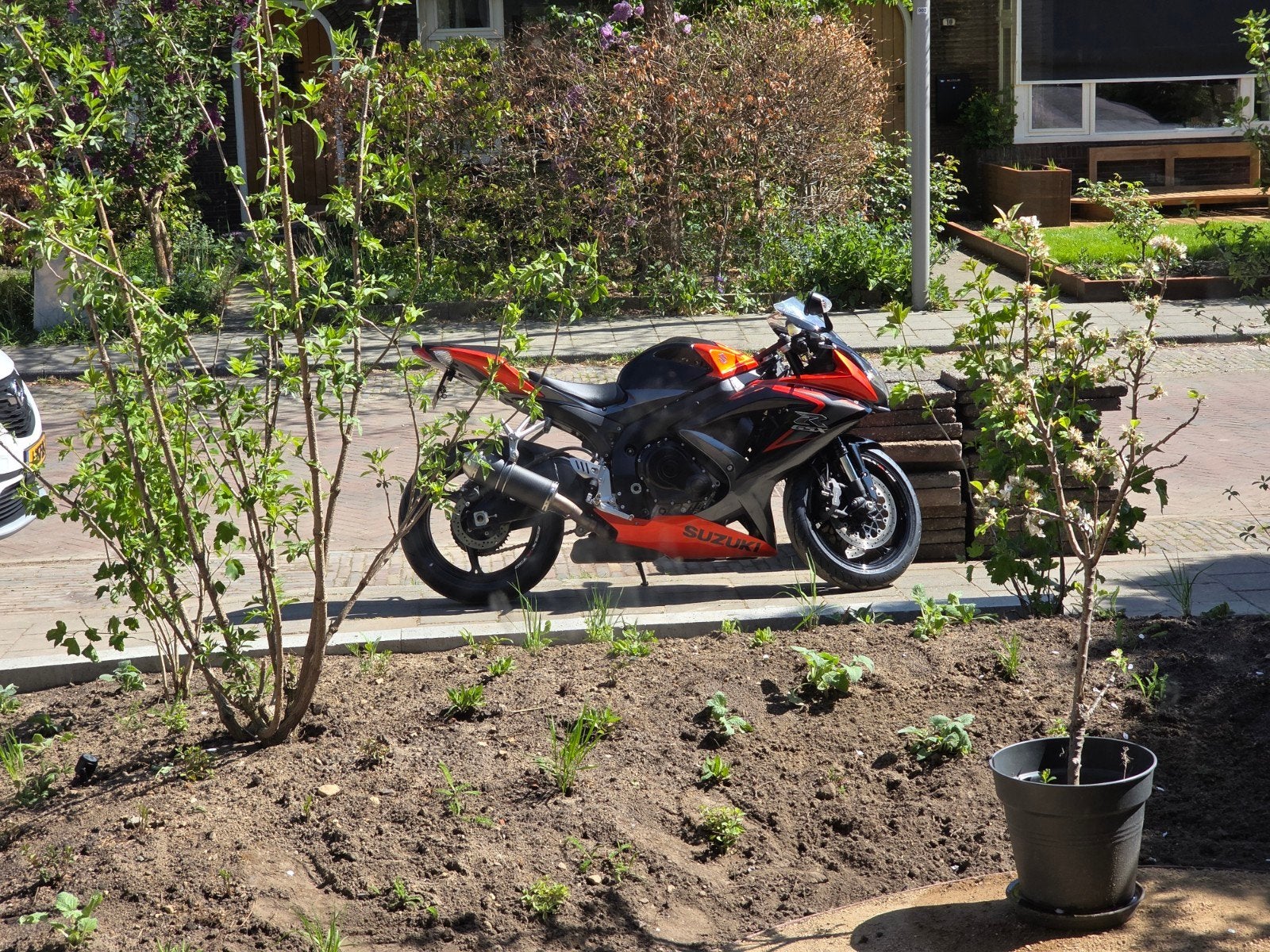 Suzuki GSX-R 750 Sportmotor - Zwart/Rood, Motoren, Motoren | Suzuki, 750 cc, Sportuitlaat, Occasion, 4 cilinders