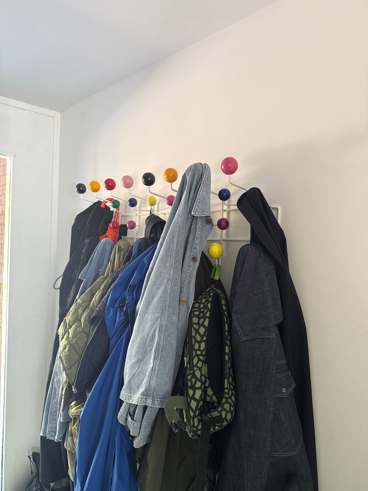 2 x Vrolijke Eames Hang-It-All kapstok, kleurrijk design, Wandkapstok, Gebruikt, Ophalen of Verzenden, Minder dan 100 cm