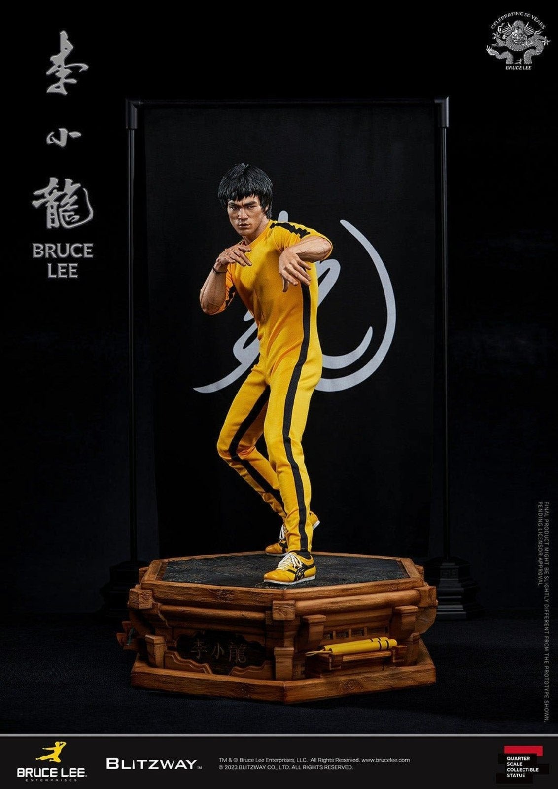Blitzway 1:4 Bruce Lee Statue, Ophalen, Zo goed als nieuw, Mens
