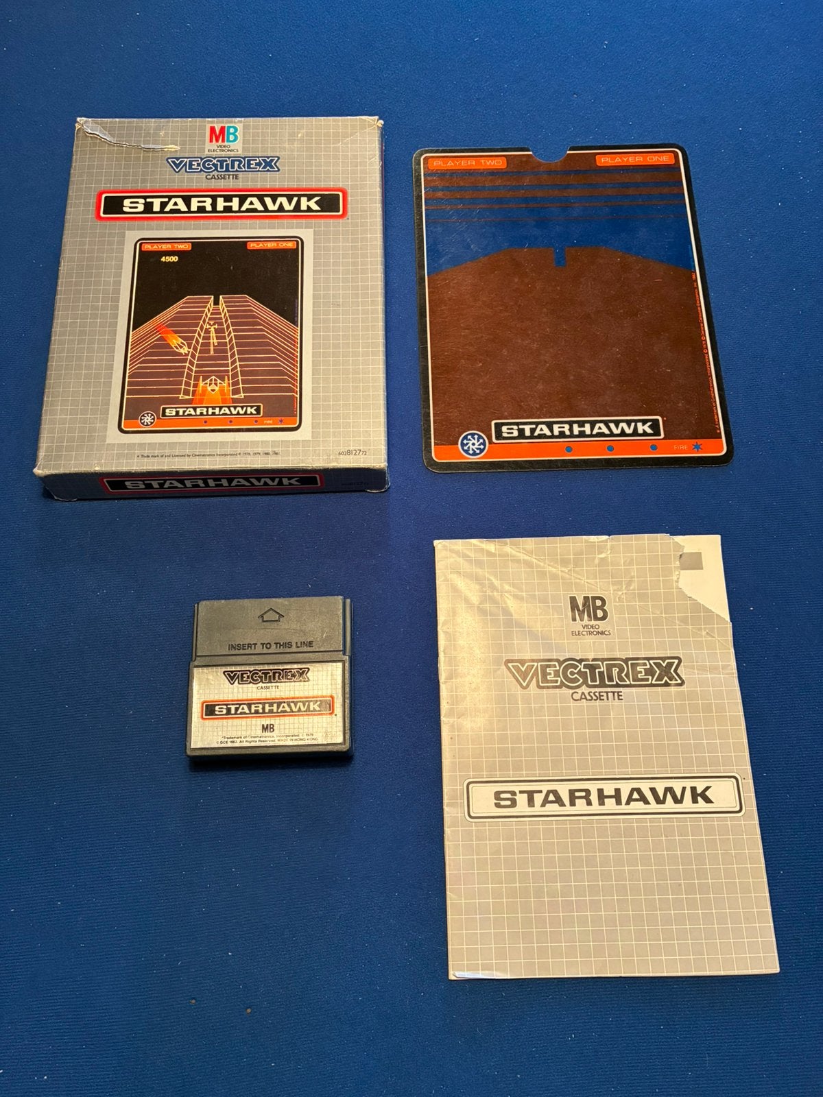 Vectrex spel Starhawk, Avontuur en Actie, Gebruikt, 1 speler, Eén computer