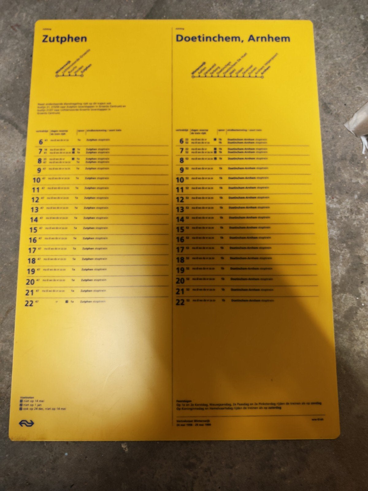 NS Vertrekstaat Winterswijk 1998-1999, Verzamelen, Ophalen, Trein, Boek of Tijdschrift