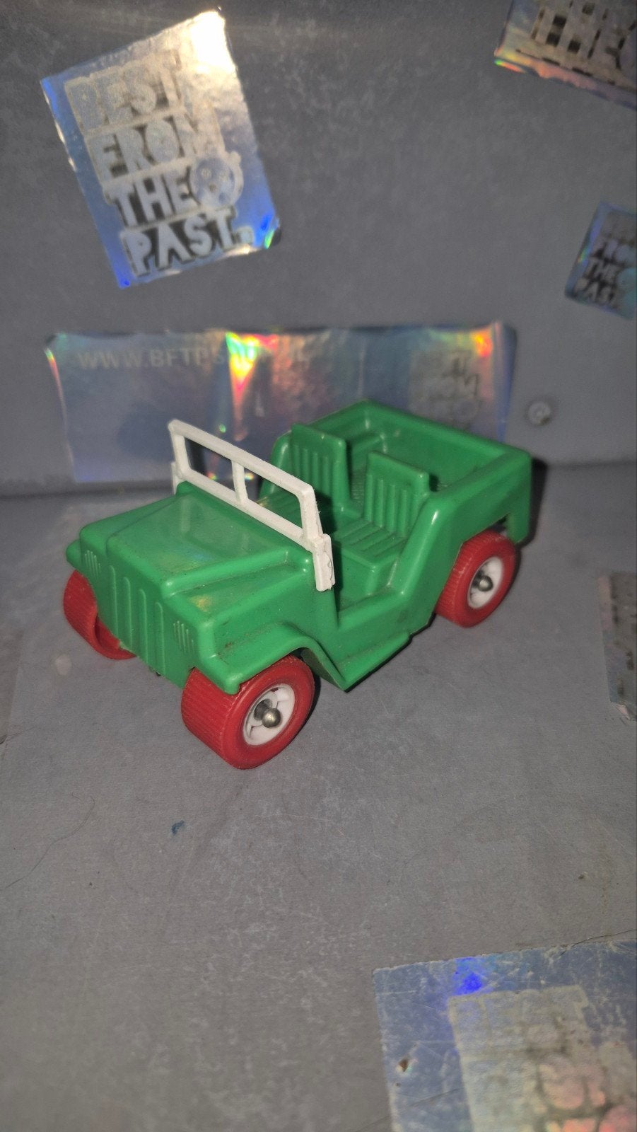 Vintage Groene Jeep Speelgoedauto - Retro Speelgoed, Ophalen of Verzenden