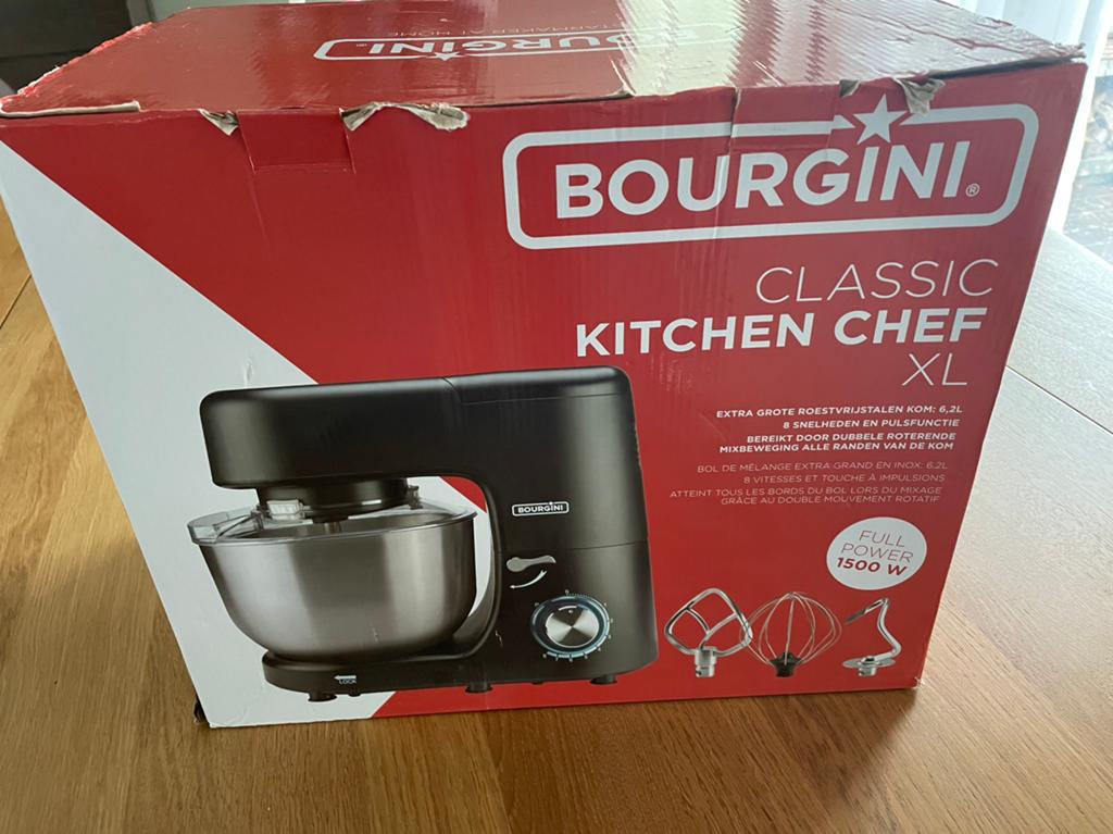 Bourgini Kitchenchef XL, Witgoed en Apparatuur, Keukenmixers, 4 liter of meer, Ophalen, Zo goed als nieuw, 3 snelheden of meer