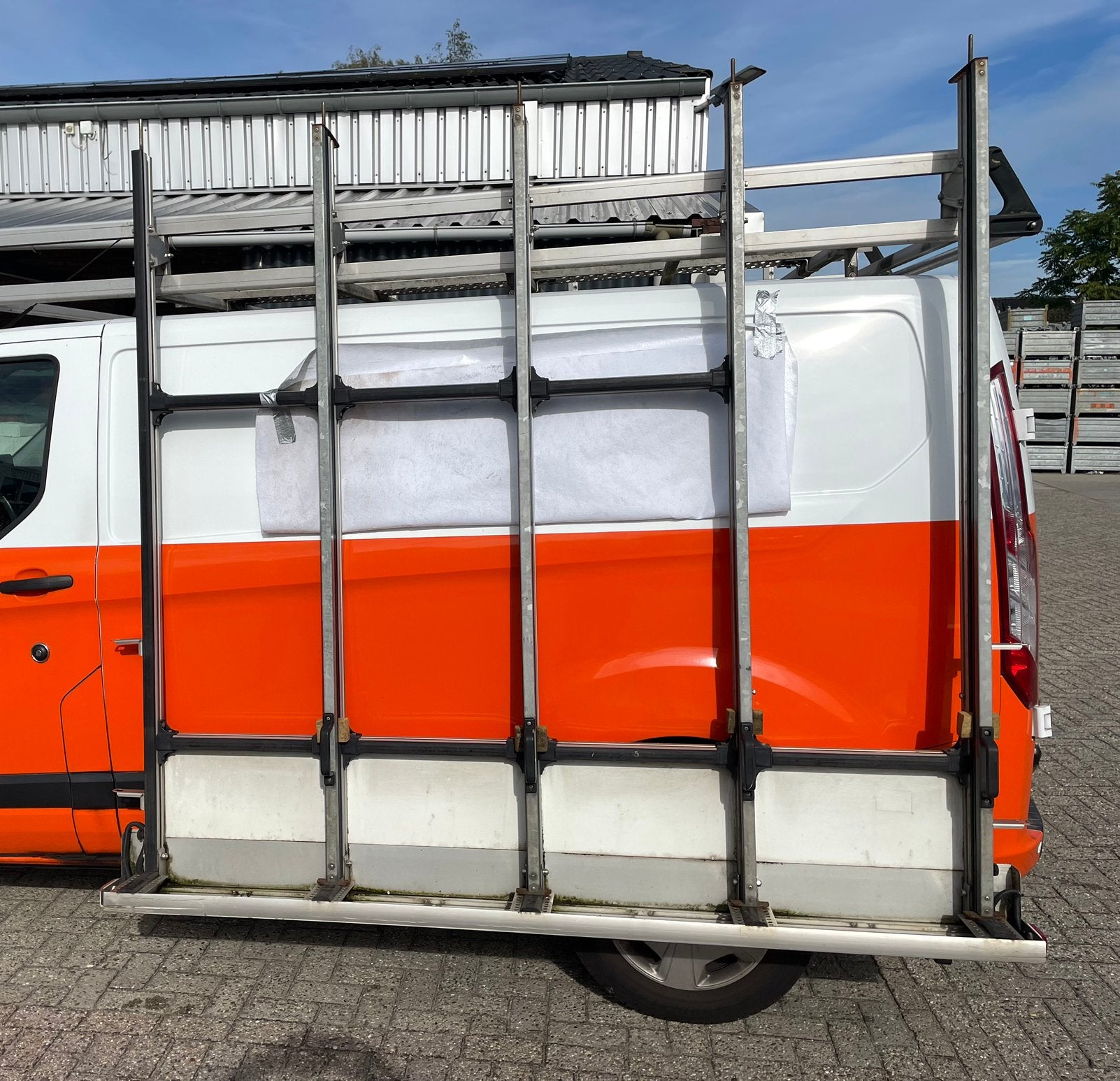 Glasrek met imperiaal voor Ford Custom H1-L2 (2020), Ophalen, Gebruikt