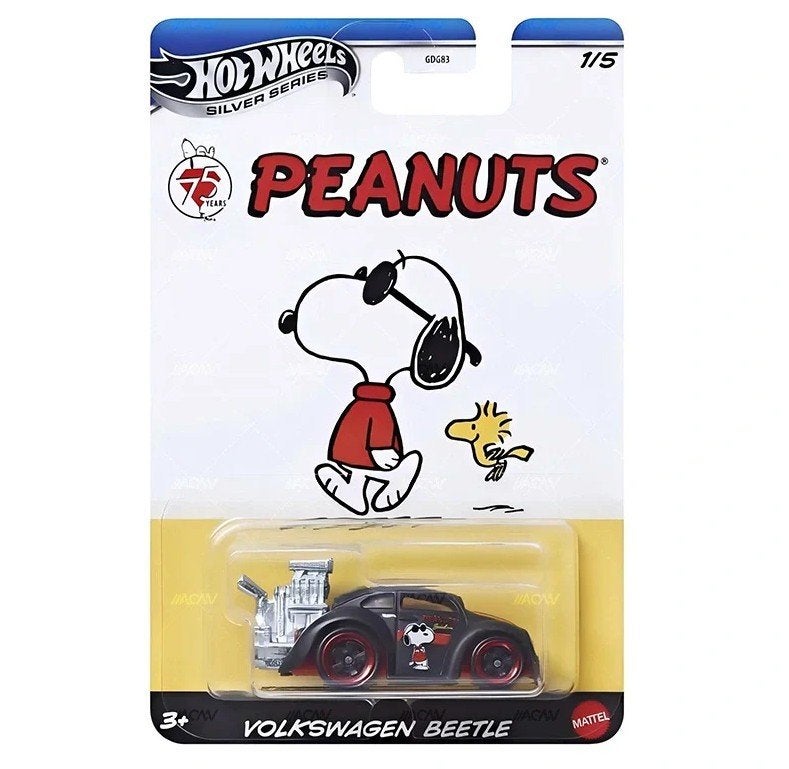 Snoopy  Hot Wheels Volkswagen Beetle, Verzamelen, Ophalen of Verzenden, Snoopy, Nieuw, Beeldje of Figuurtje