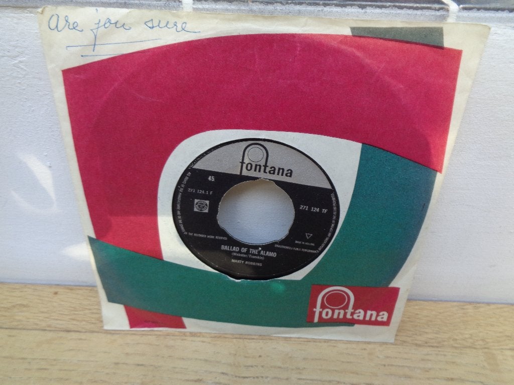 Marty Robbins single "Ballad of the Alamo" [Nederland-1960], Gebruikt, Verzenden, Overige genres, 7 inch