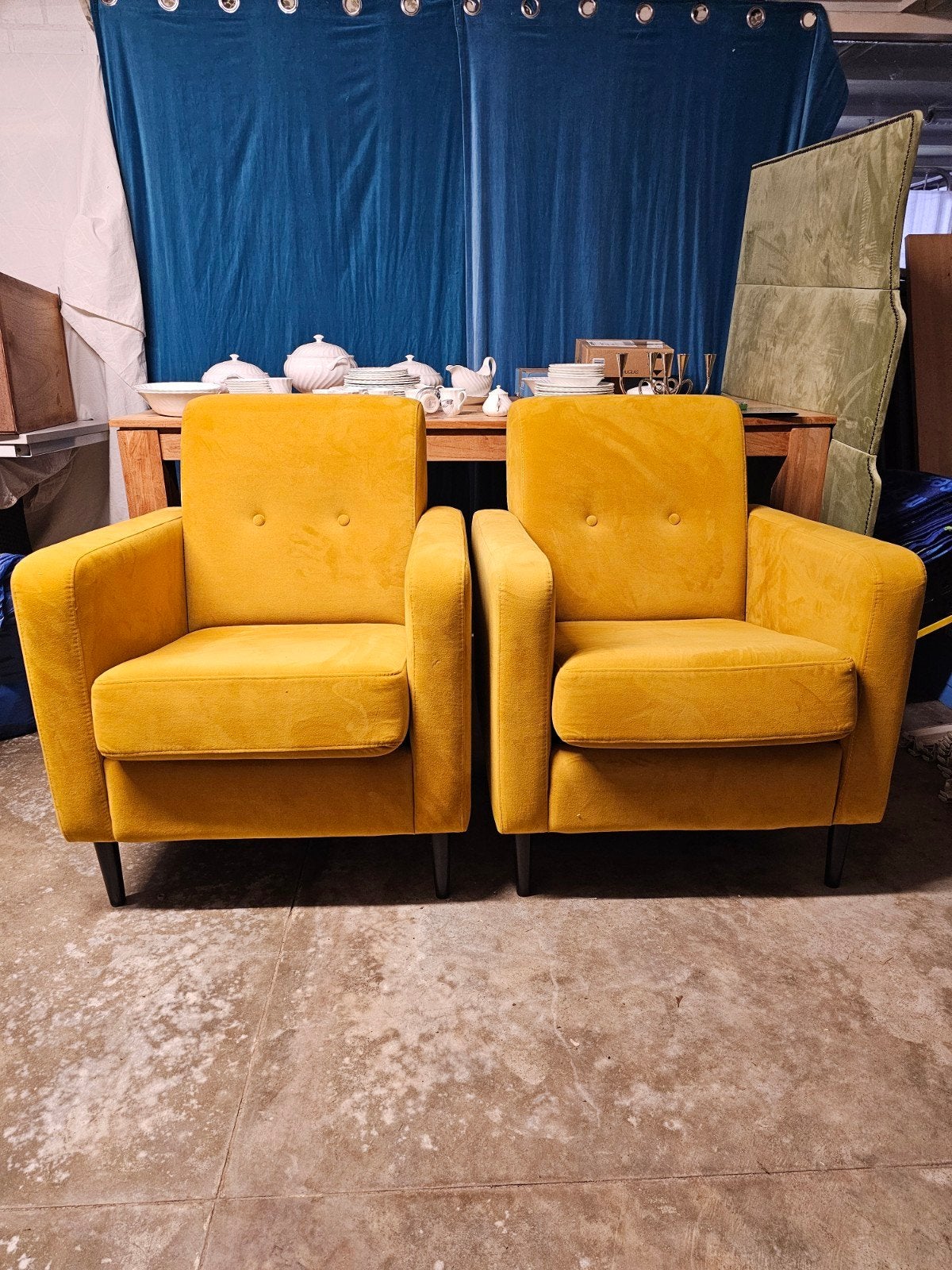 Stijlvolle Goossens Okergele Fauteuils 2x, Huis en Inrichting, Fauteuils, Ophalen, 75 tot 100 cm, Zo goed als nieuw, Modern, Tijdloos