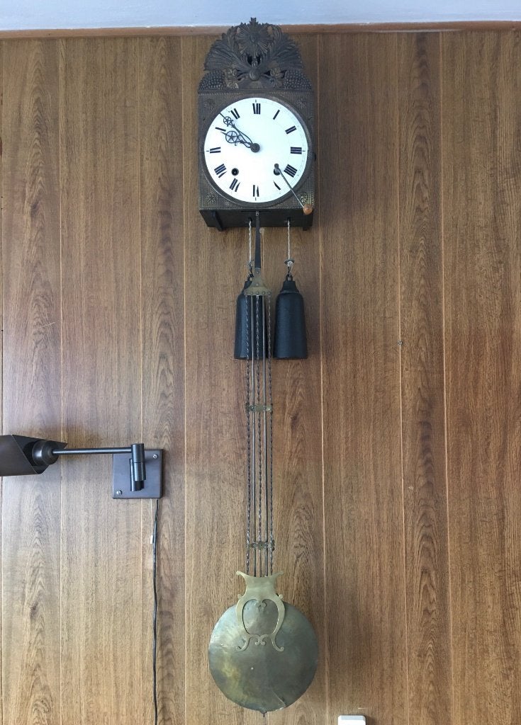 Antieke Comtoise klok met harpslinger ca. 1860, Antiek en Kunst, Ophalen