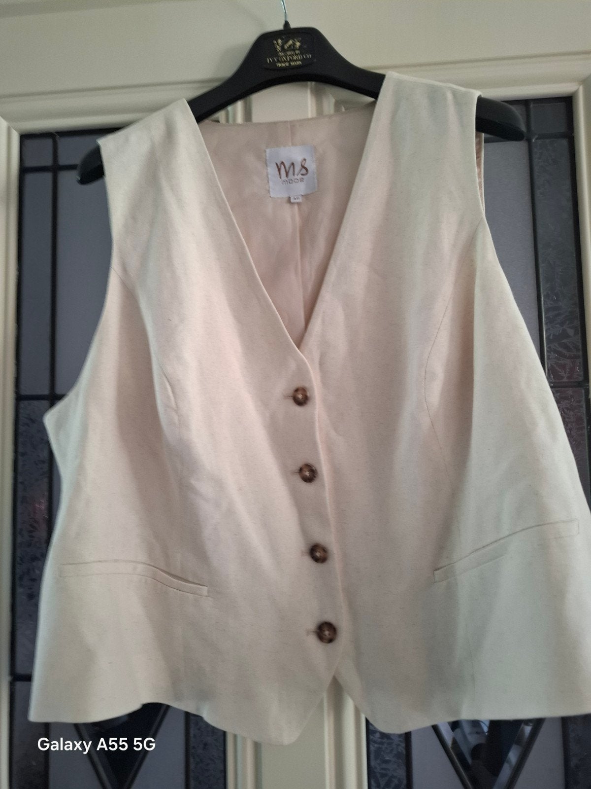 Ms mode gilet maat 48, Kleding | Dames, Grote Maten, Verzenden, Nieuw, Beige, Broek of Spijkerbroek