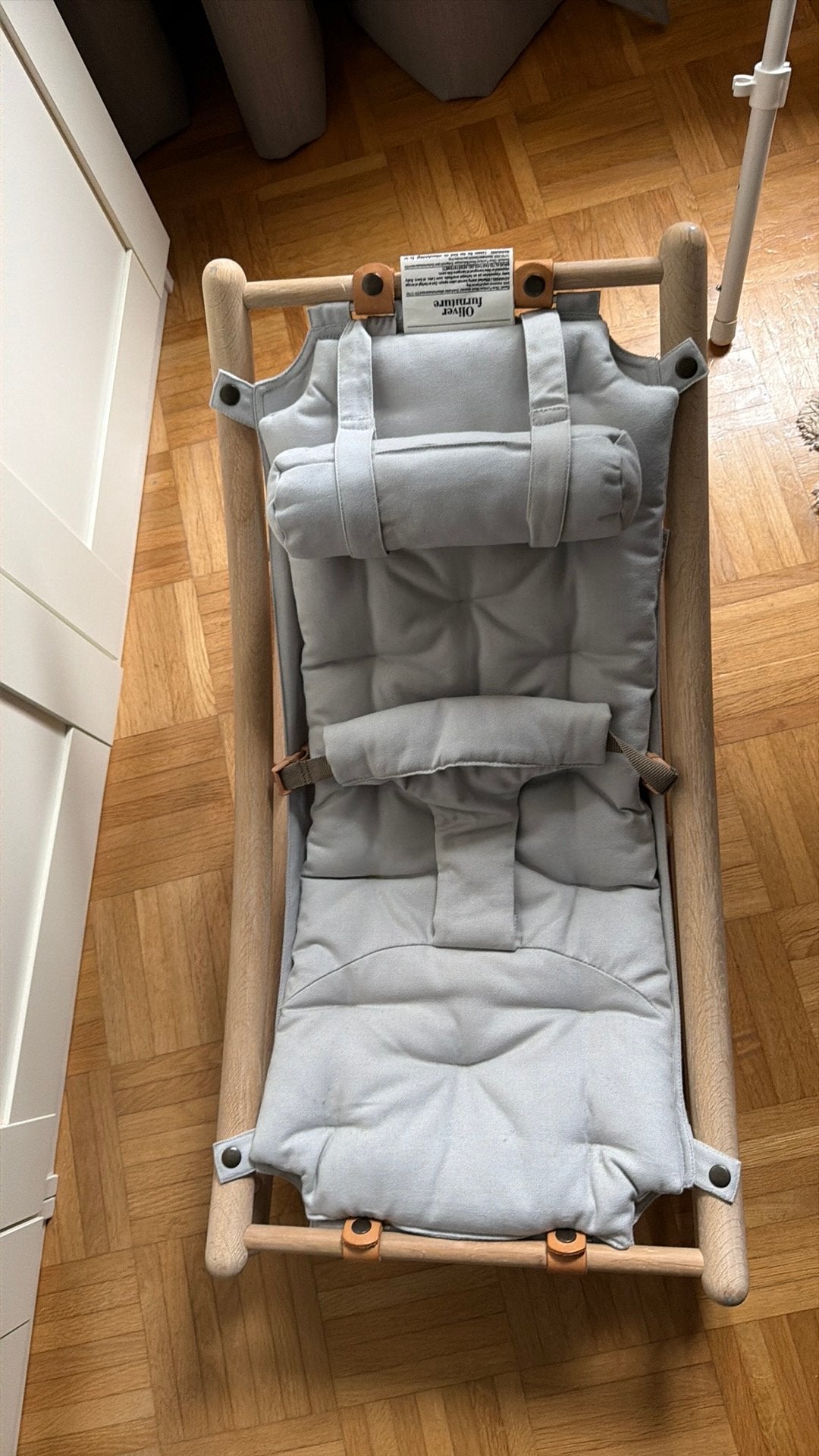 Oliver Furniture – Baby + Peuter Wipstoel – Eikenhout/Grijs, Caravans en Kamperen, Ophalen, Nieuw, Campingstoel