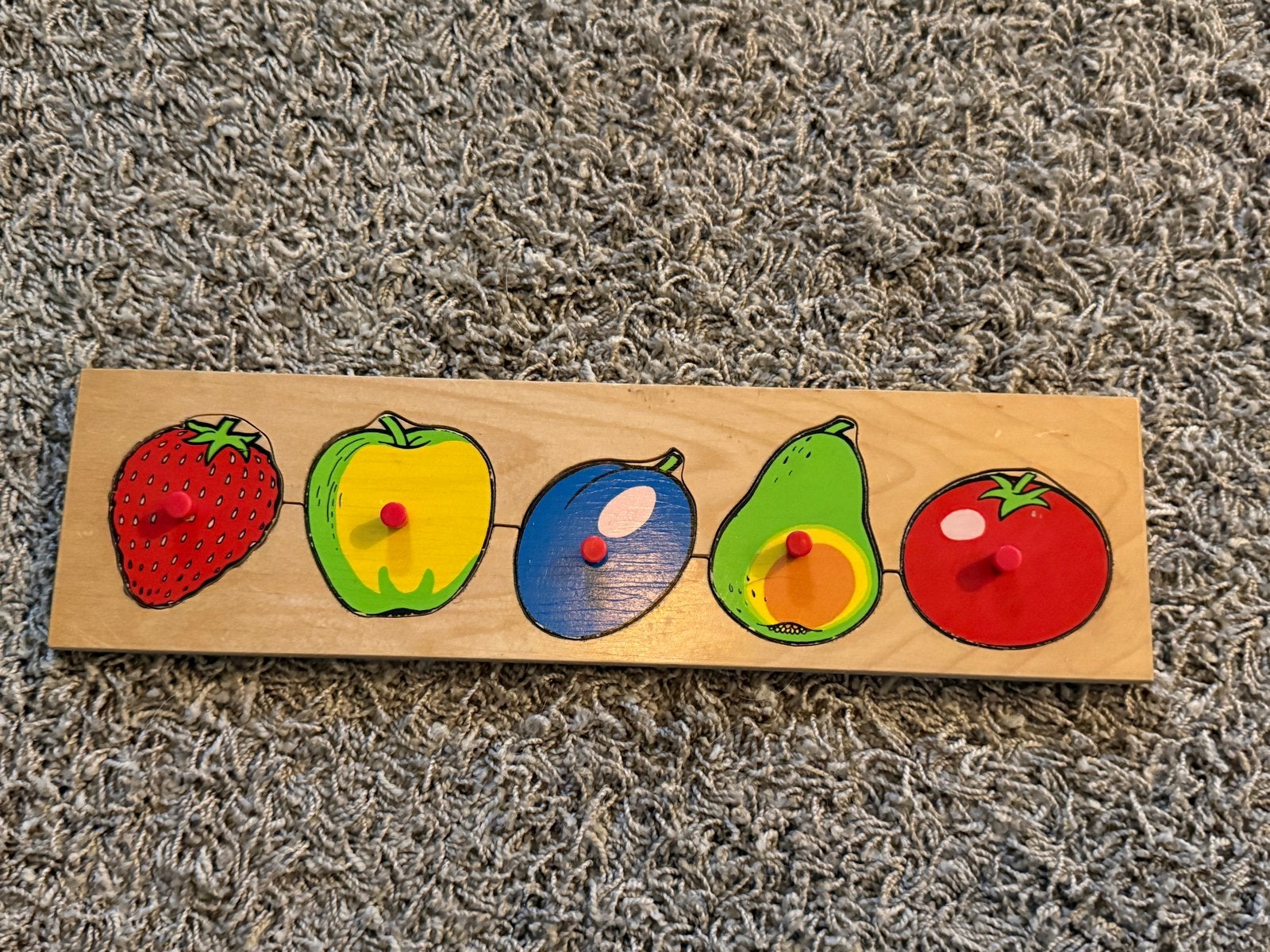 Houten fruit puzzel voor kinderen, Ophalen of Verzenden, Gebruikt, Overige typen