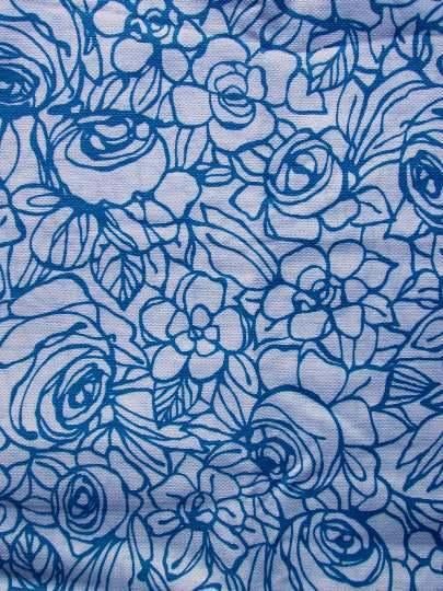 Vintage Quilt patchwork knutsel stofje nr 2120 jaren 60, Overige materialen, Blauw, Ophalen of Verzenden, Zo goed als nieuw