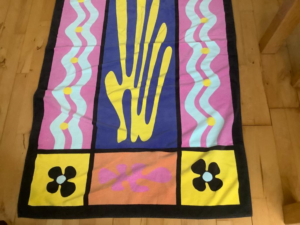 Velours badlaken, groot formaat handdoek. 95x175. MOOI., Ophalen of Verzenden, Zo goed als nieuw, Overige typen