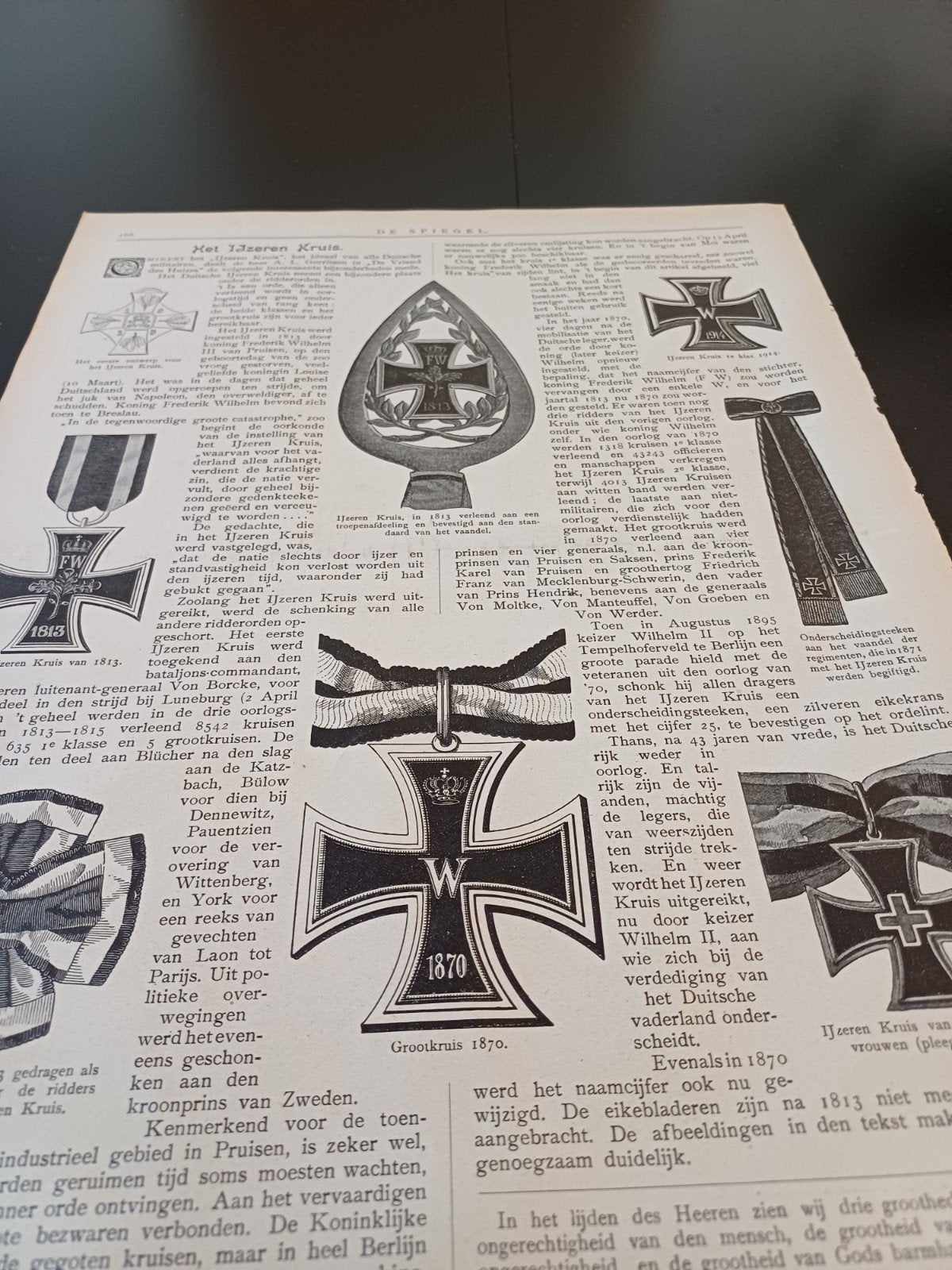 artikel Het IJzeren kruis onderscheiding Duitse militairen, Ophalen of Verzenden, Landmacht, Duitsland, Lintje, Medaille of Wings