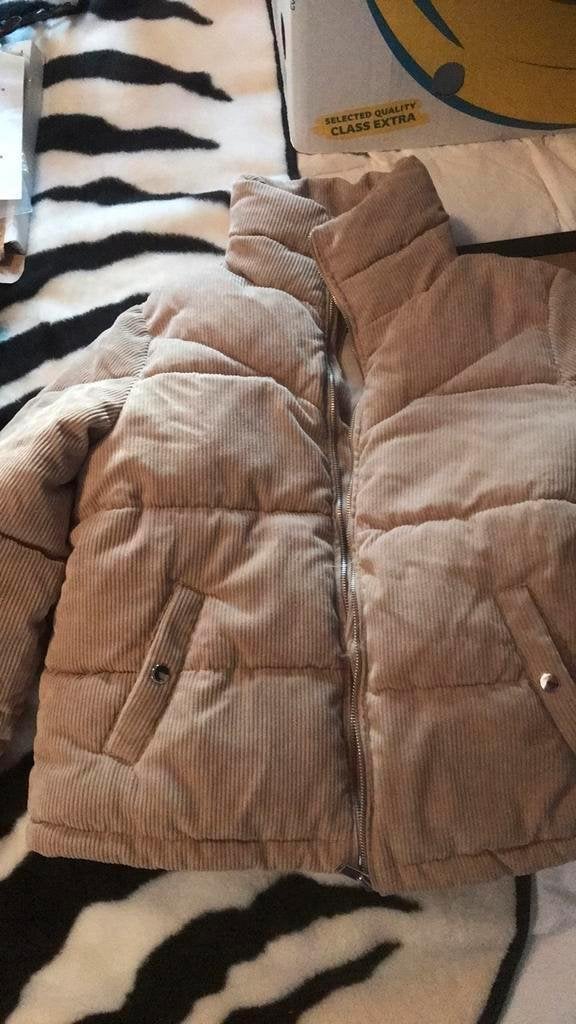 Saint Germain beige korte winter jas corduroy L nieuw, Kleding | Dames, Ophalen of Verzenden, Nieuw, Beige