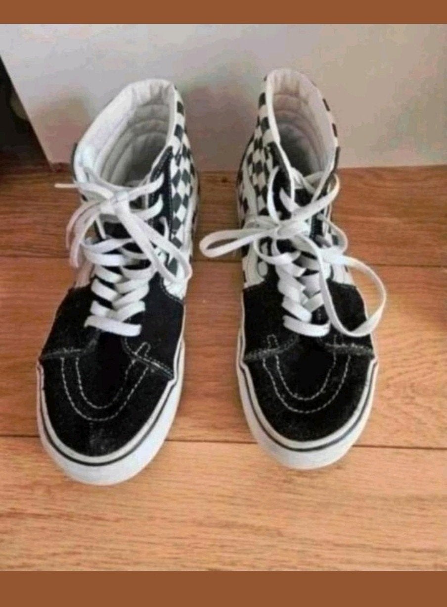 Vans zwarte met witte schoenen, Zwart, Ophalen of Verzenden, Zo goed als nieuw, Vans