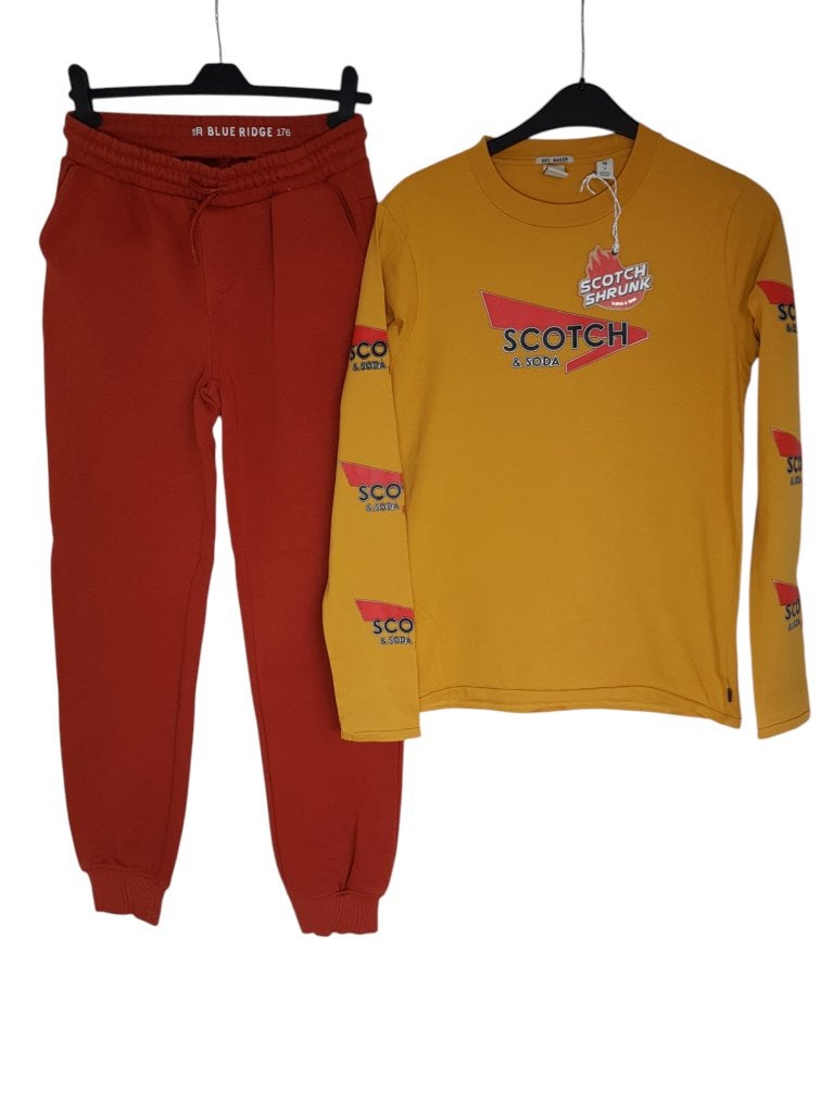 Prachtige SCOTCH & SODA longsleeve okergeel maat 176. NIEUW!, Kinderen en Baby's, Kinderkleding | Maat 176, Verzenden, Nieuw, Shirt of Longsleeve