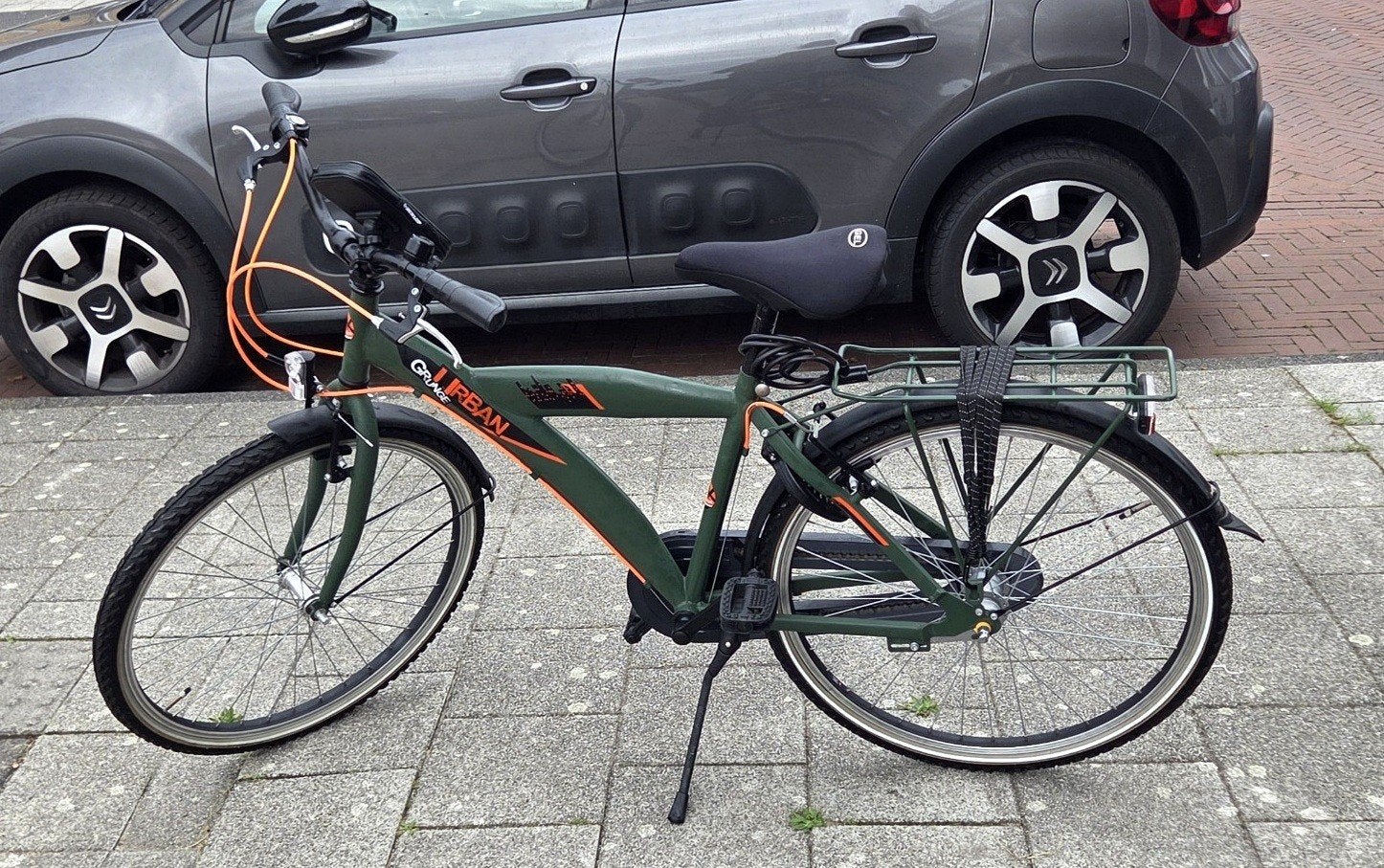 Urban Grunge Fiets - Zo goed als nieuw, Velgrem, Versnellingen, Zo goed als nieuw, 53 tot 57 cm