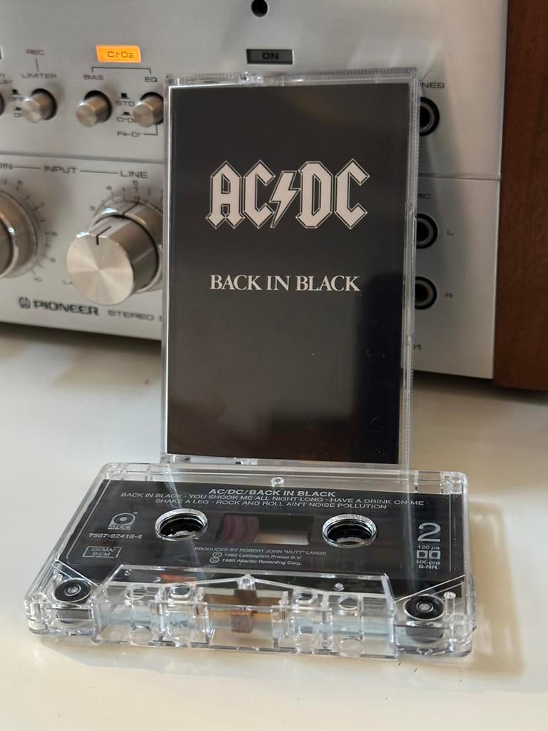 AC/DC - Back in Black, Cd's en Dvd's, Cassettebandjes, Ophalen of Verzenden, Zo goed als nieuw, Rock en Metal, 1 bandje