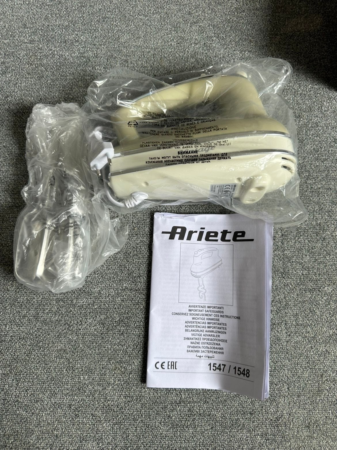 Ariete Vintage Handmixer - Nieuw in doos, Ophalen of Verzenden, Nieuw, 3 snelheden of meer