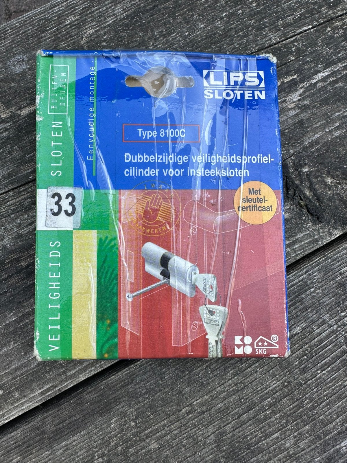 LIPS dubbelzijdige veiligheidsprofiel cilinder slot, Ophalen of Verzenden, Nieuw, Rvs, Slot