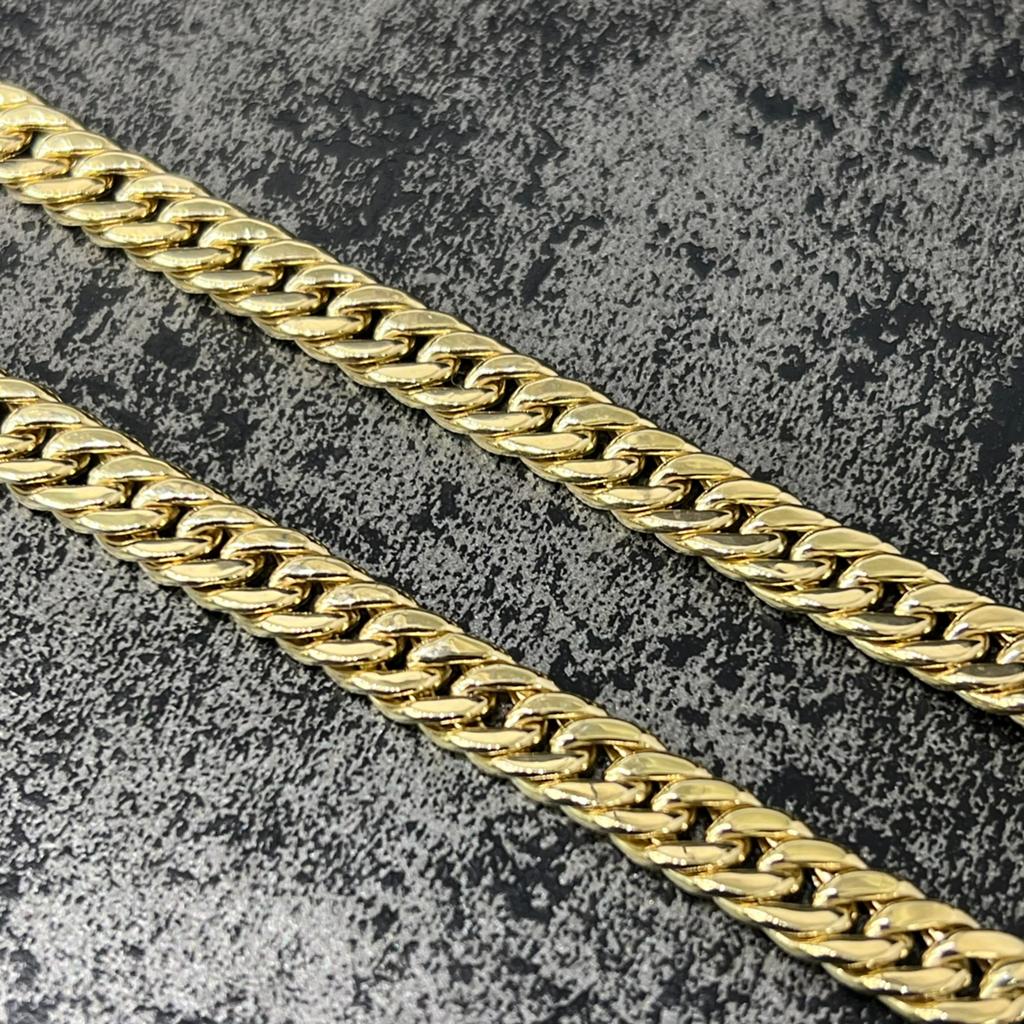14k gouden ketting cuban gourmet schakel italy, Sieraden, Tassen en Uiterlijk, Kettingen, Zo goed als nieuw, Goud, Ophalen of Verzenden