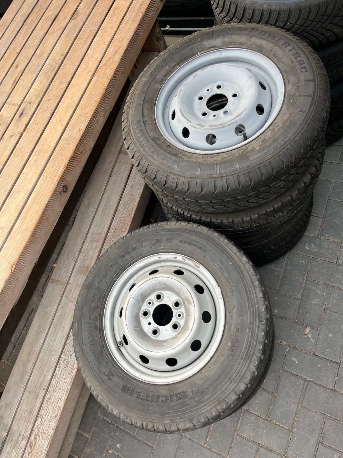Fiat Ducato Camper Reservewiel 215/70 R15 CP (Gebruikt), Auto-onderdelen, Ophalen, 15 inch, Banden en Velgen, Bestelwagen