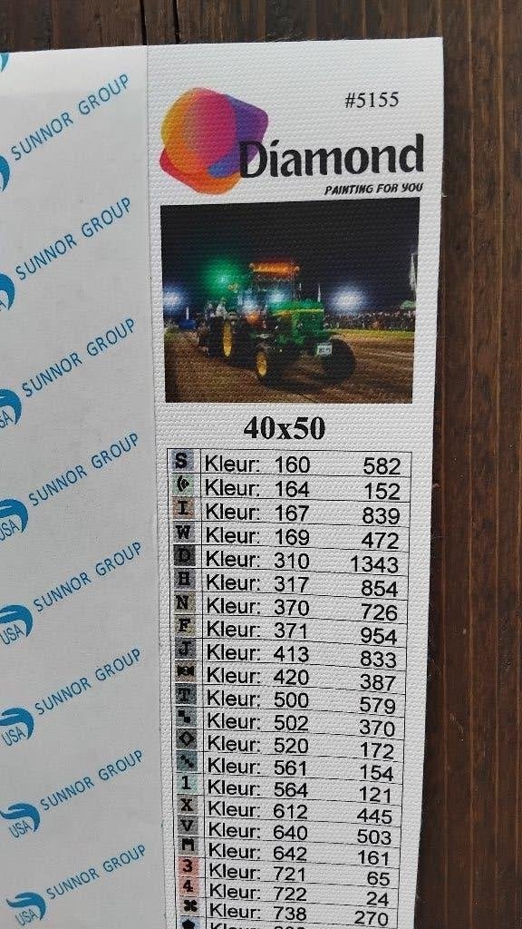 ** NIEUW!  Diamond painting in doos : John Deere **, Zelfklevend, Diamond painting, Nieuw, Meerkleurig
