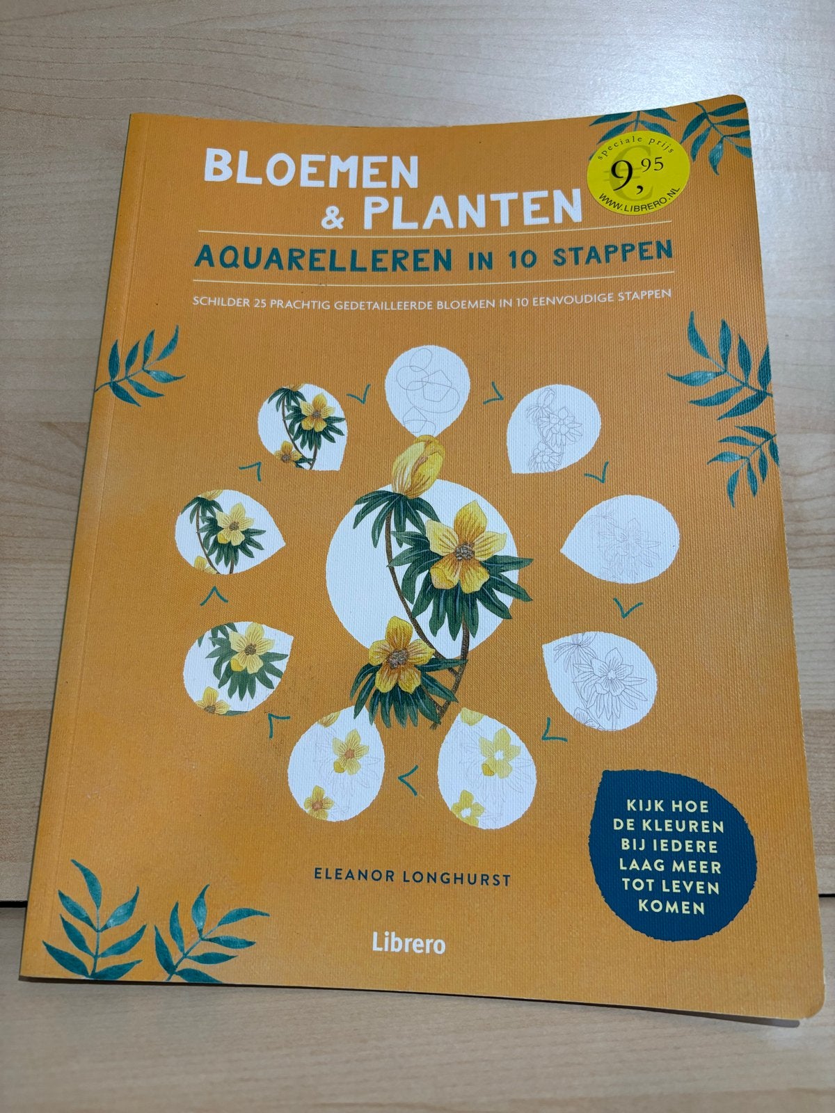 Bloemen & planten - Aquarelleren in 10 stappen, Hobby en Vrije tijd, Ophalen of Verzenden, Zo goed als nieuw, Waterverf