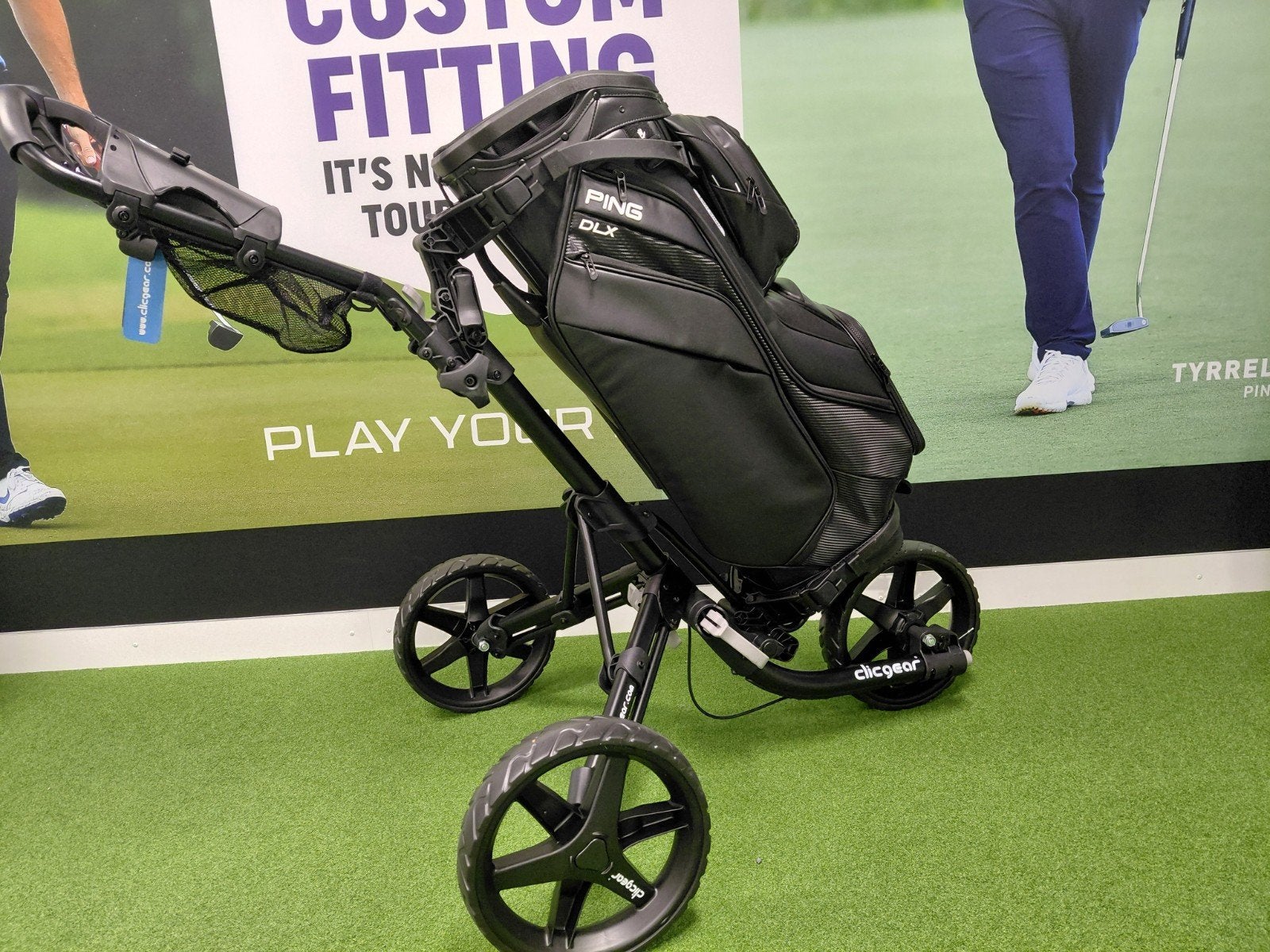 Schitterende PING DLX Golftas met Clicgear golfkar, Ophalen of Verzenden, Nieuw, Tas, Ping