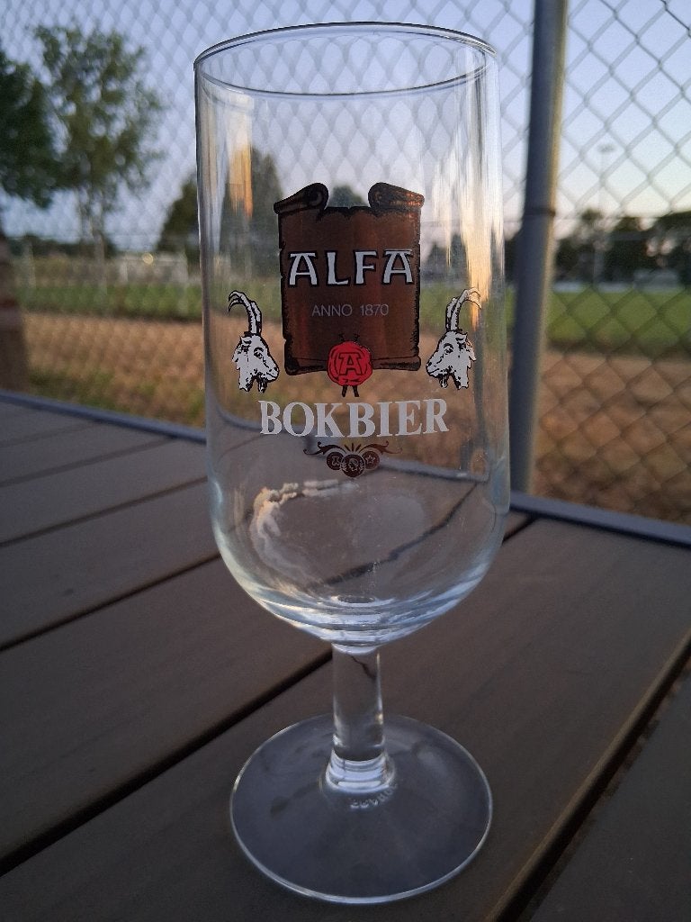 Diverse Alfa Bokbier Glazen: Lentebok & Herfstbok, Verzamelen, Ophalen of Verzenden, Gebruikt, Glas of Glazen, Overige merken