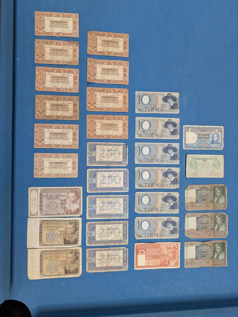 Verzameling oude gulden biljetten, Postzegels en Munten, Ophalen of Verzenden, 5 gulden