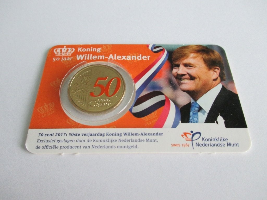 Coincard Willem-Alexander 50 jaar 2017, Ophalen of Verzenden, Koningin Beatrix, Euro's, Setje