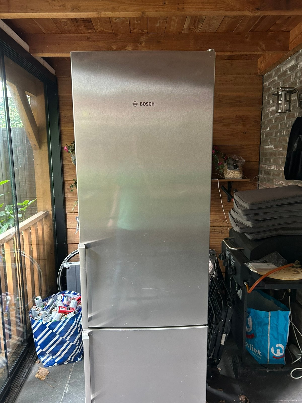 Bosch koel—vries combinatie A++, 200 liter of meer, Zo goed als nieuw, Met vriesvak, 160 cm of meer