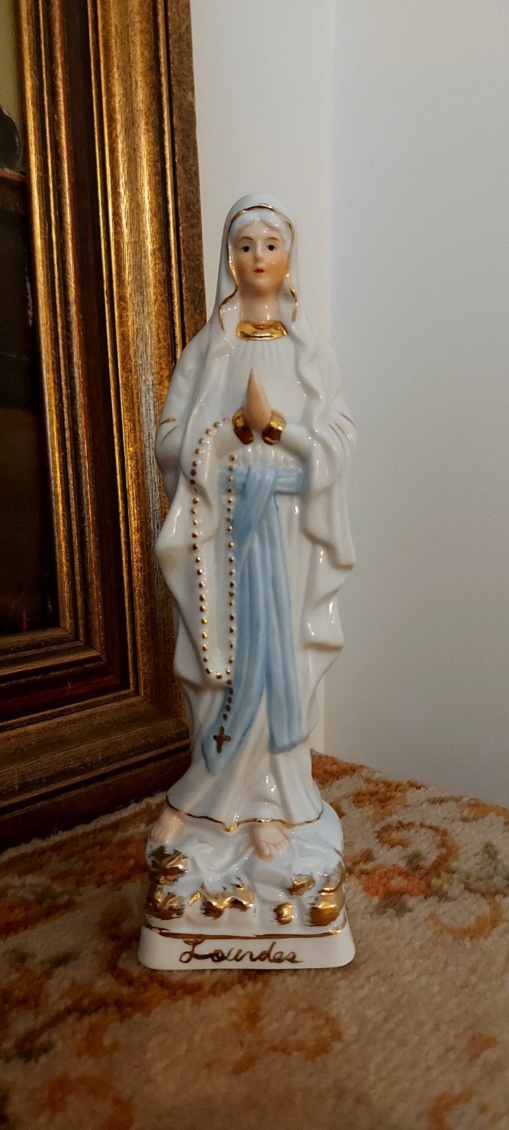 Prachtig Mariabeeld van Lourdes, Antiek en Kunst, Antiek | Religie, Ophalen of Verzenden