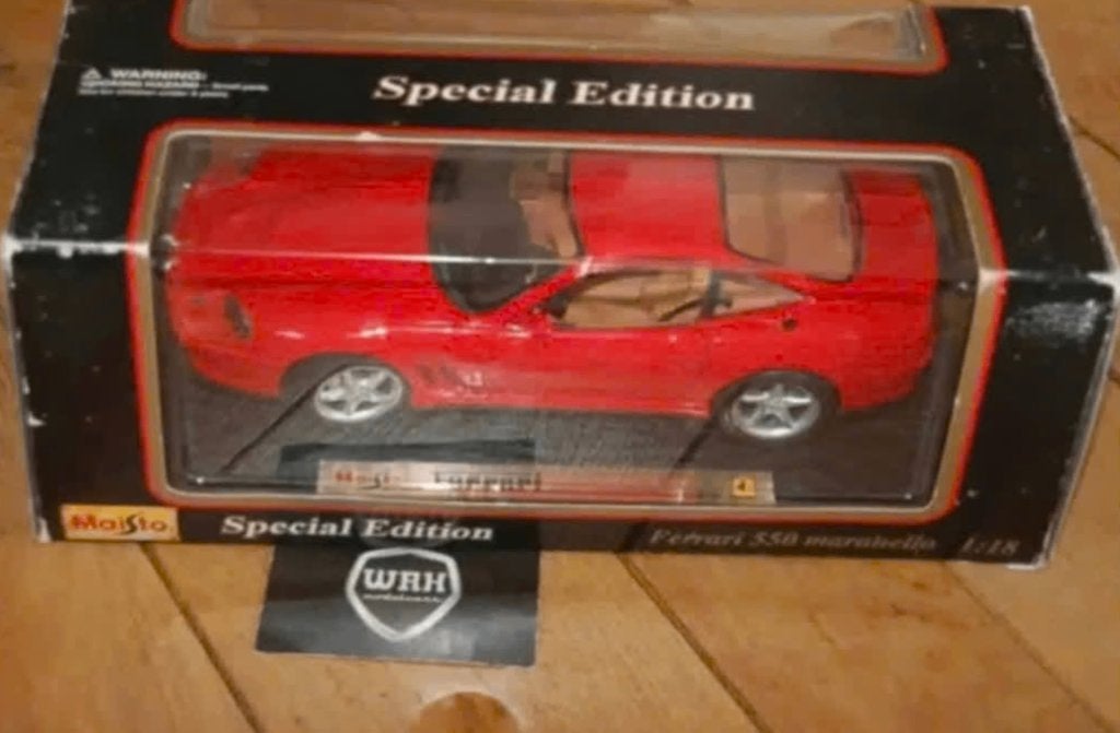 1:18 FERRARI 550 MARRANELLO rosso Maisto in box WRH, Verzenden, Zo goed als nieuw, Auto, Maisto