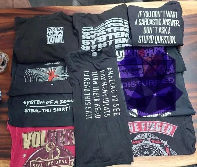 Metal shirts en hoodies, Kleding | Heren, T-shirts, Overige maten, Zwart, Ophalen of Verzenden