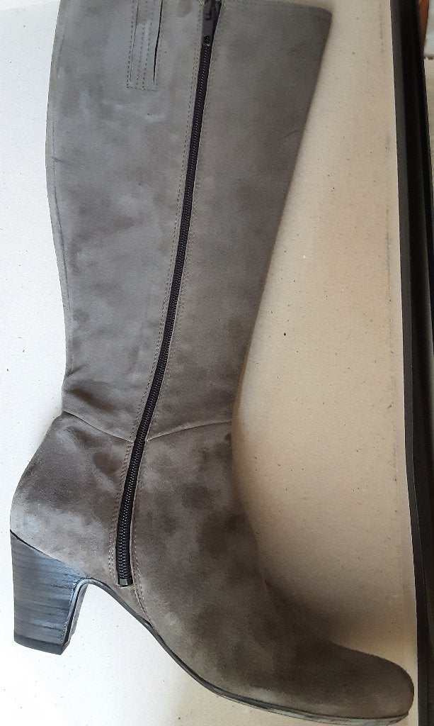 Hoge suede leren laarzen, Bijenkorf (NEW/NNG), Hoge laarzen, Verzenden, Beige, Bijenkorf