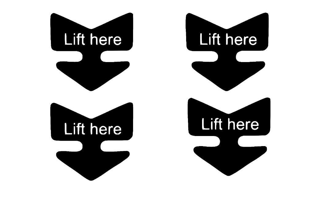 Lift here boot sticker, Verzenden, Nieuw, Overige typen