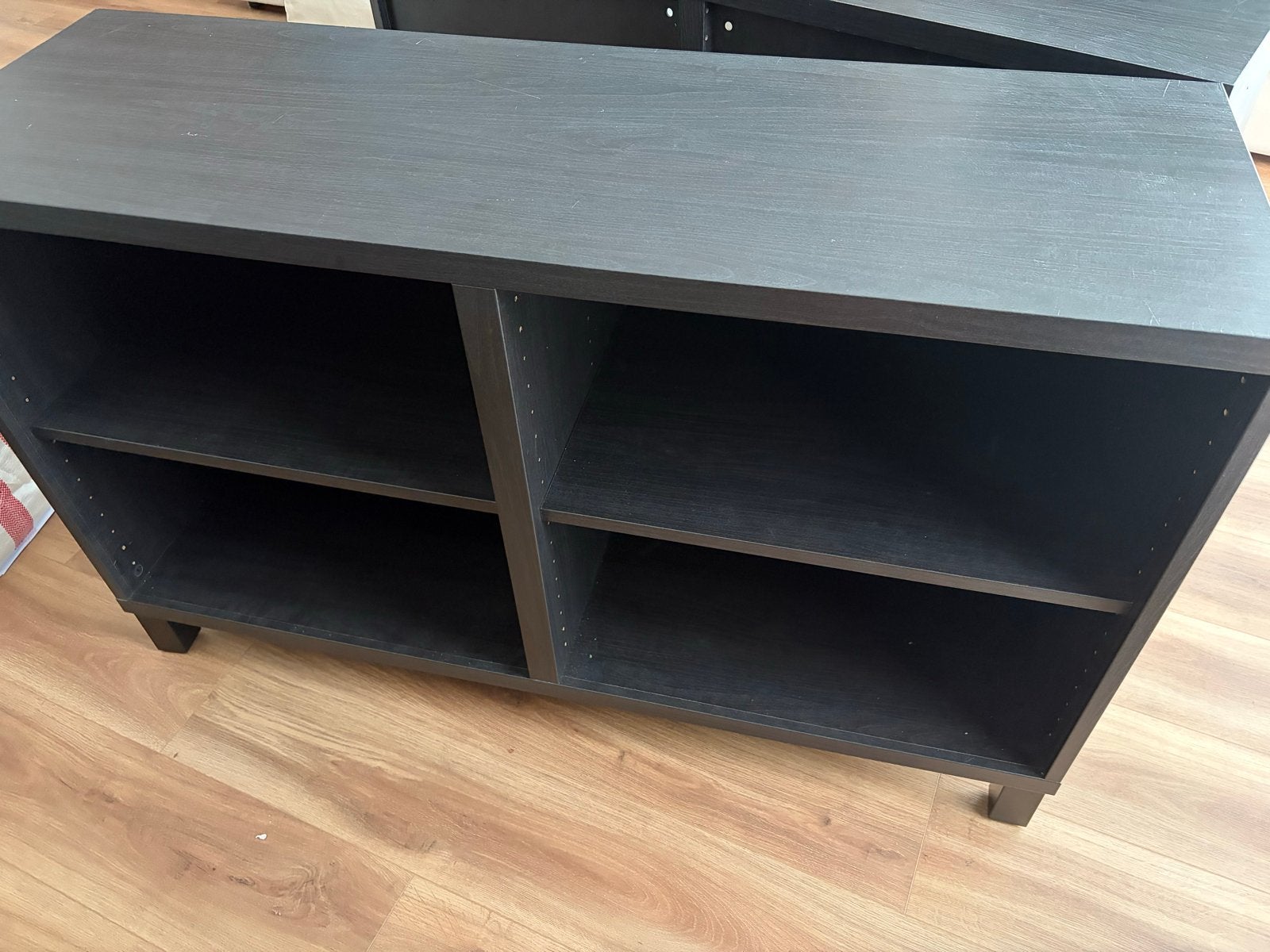 2x Ikea Besta dressoir met grijze deurtjes - 120x65x40 cm, Gebruikt, 100 tot 150 cm, Ophalen of Verzenden, Modern