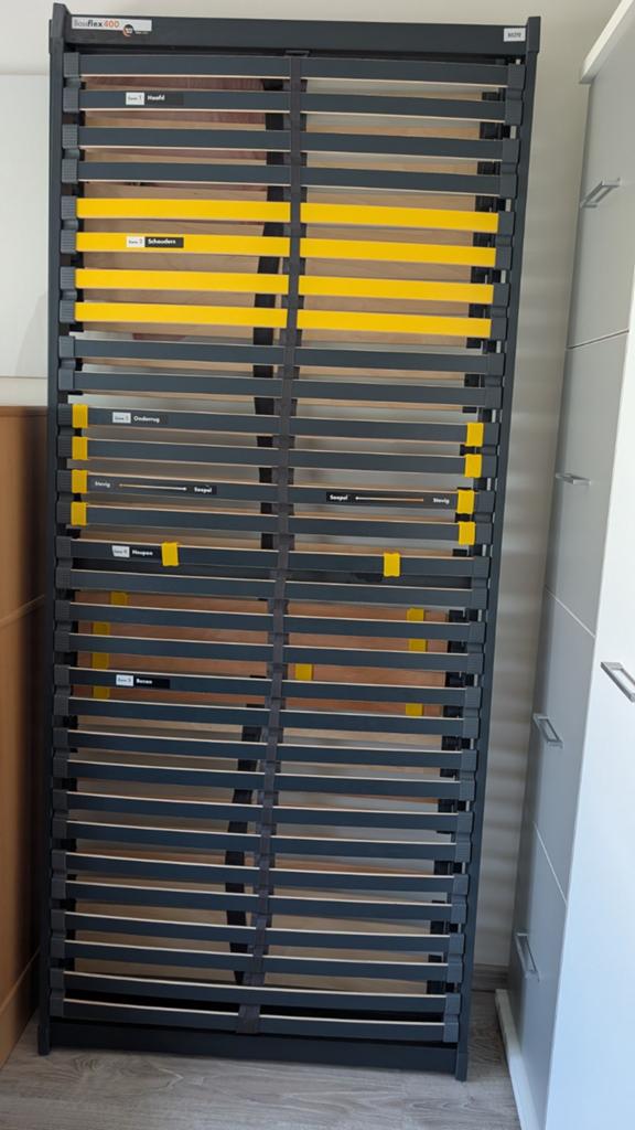 Lattenbodem Bossflex 400 vlak, 90x210 cm, Huis en Inrichting, Slaapkamer | Matrassen en Bedbodems, Ophalen, 90 cm, Eenpersoons